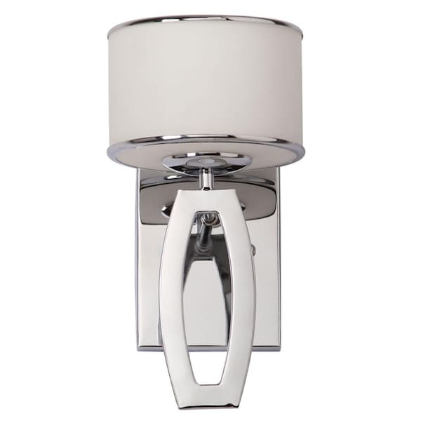 Safavieh 12.75 in. Lenora 2 Light Chrome Drum Sconce LIT4206A-SET2 - main
